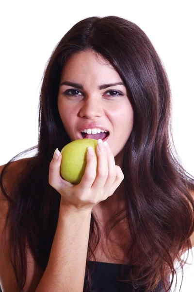 Comer maçã — Fotografia de Stock