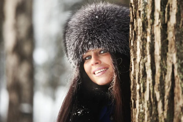 Zimą kobiet — Zdjęcie stockowe