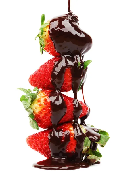 Pila de fresa en chocolate —  Fotos de Stock