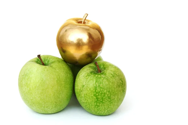 Gold and green apples — Stock Photo, Image