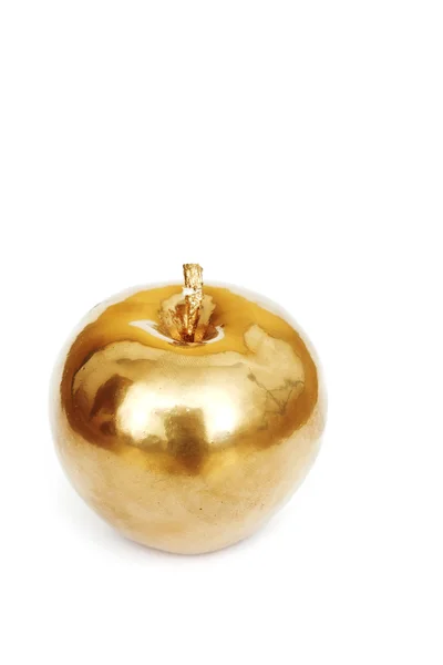 Geïsoleerde gouden appel — Stockfoto