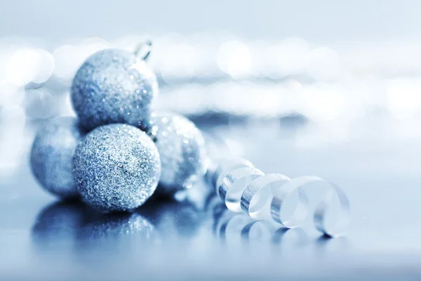 Blå jul boll — Stockfoto