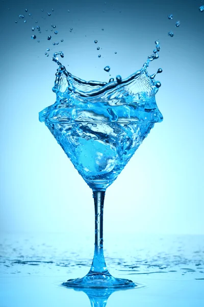 Splash μπλε κοκτέιλ — Φωτογραφία Αρχείου