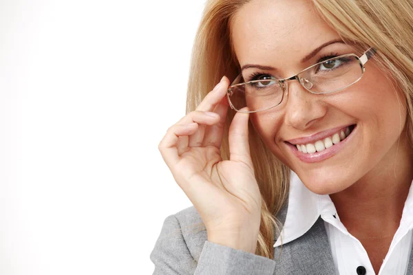 Mujer de negocios en gafas — Foto de Stock