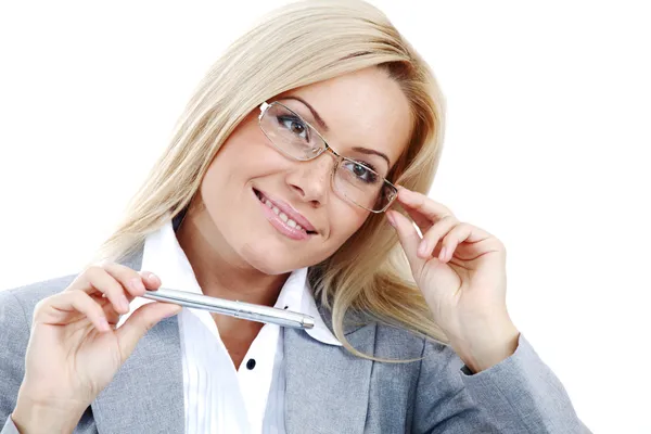 Бізнес-леді в окулярах — стокове фото