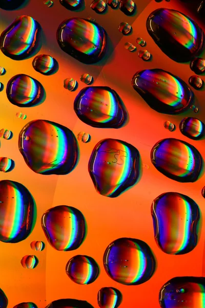 Gekleurde waterdrops — Stockfoto