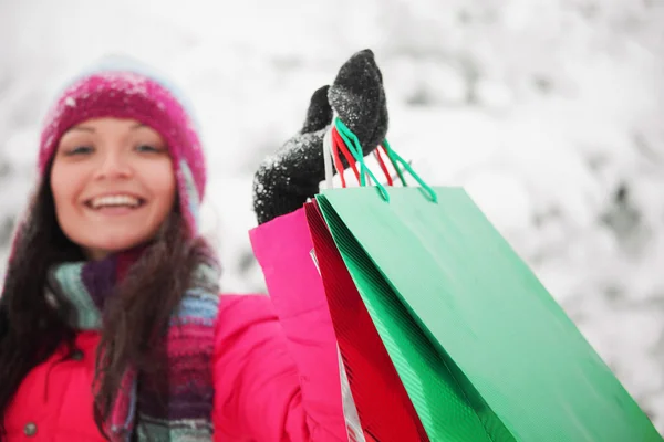 Compras de invierno — Foto de Stock