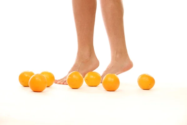 Noha pomeranče — Stock fotografie