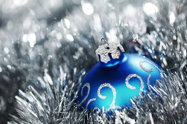 stock image Blue christmas ball