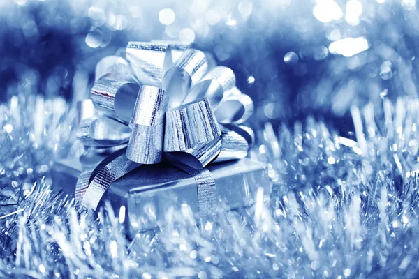 Tarjeta azul de Navidad — Foto de Stock