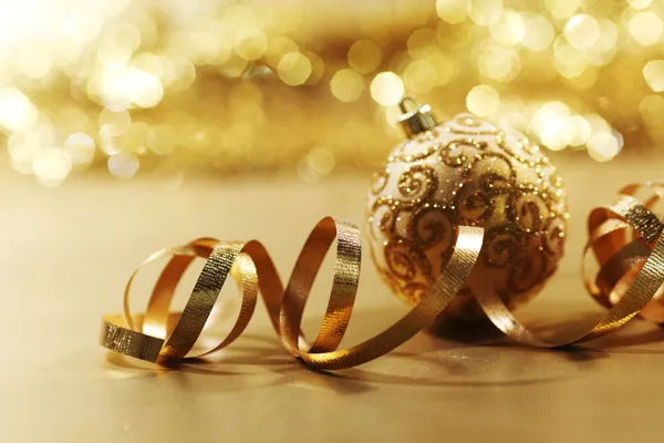Gouden kerstkaart — Stockfoto