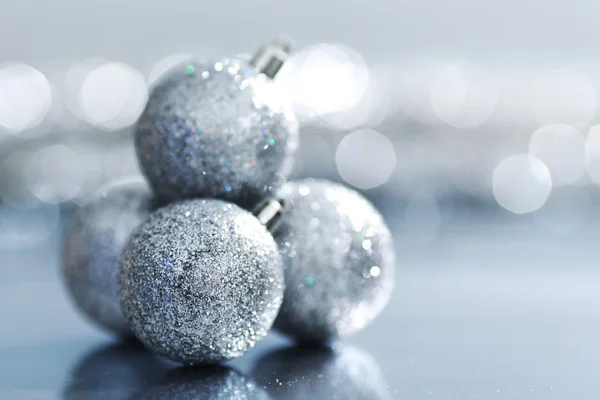 Silver christmas ball — Stock Photo, Image
