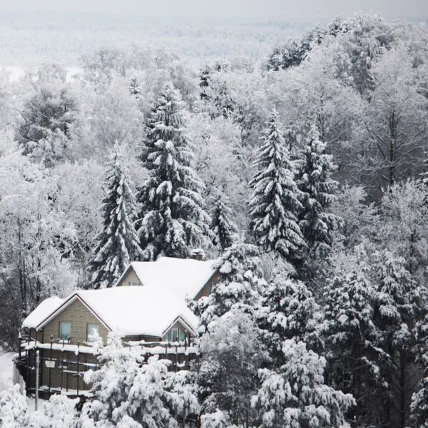 Domki zima — Zdjęcie stockowe