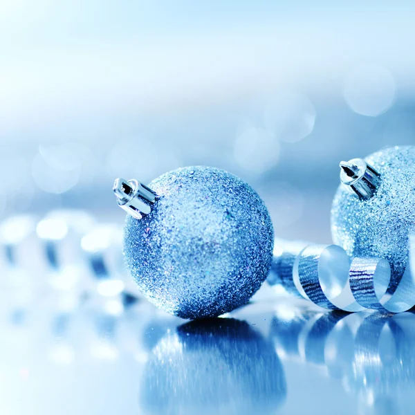 Μπλε φόντο Χριστουγέννων — Φωτογραφία Αρχείου