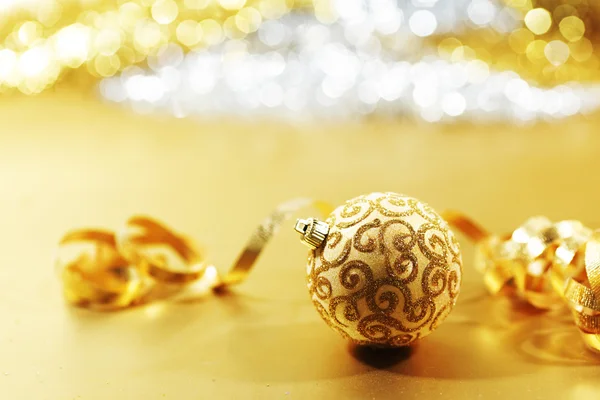 Golden christmas background — Stock Photo, Image