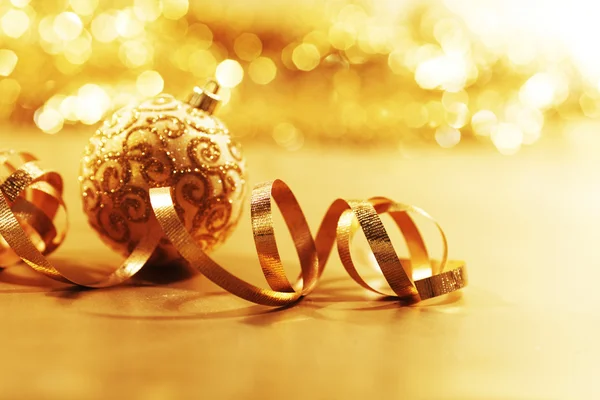 황금빛 크리스마스 배경 — 스톡 사진