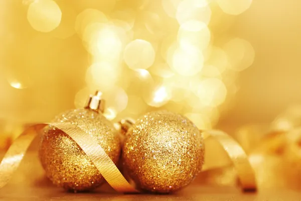 Zlaté vánoční pozadí — Stock fotografie