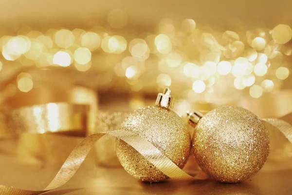 Golden christmas background — Stock Photo, Image