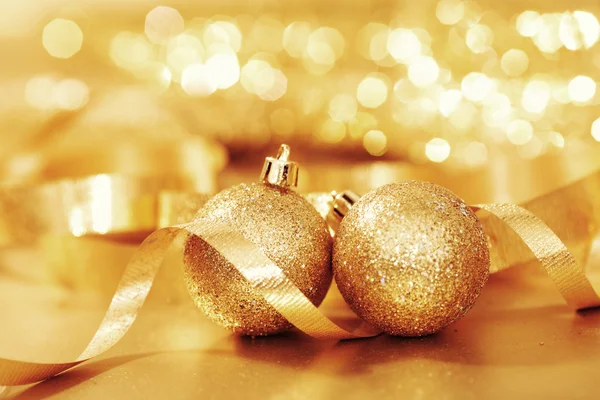 Altın Noel arkaplanı — Stok fotoğraf