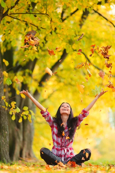 Осенняя женщина Стоковое Фото