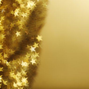 Golden star bokeh background clipart