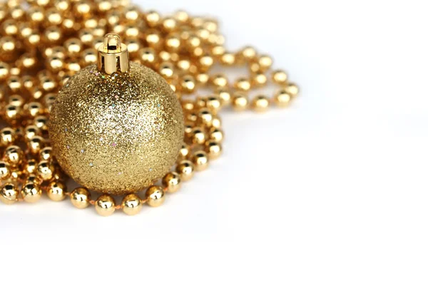 Golden christmas ball — Stock Photo, Image