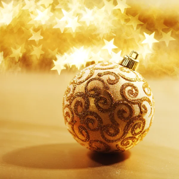 Zlatý vánoční přání — Stock fotografie