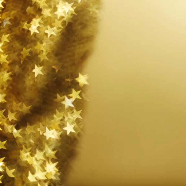 Golden star bokeh background — Stock Photo, Image
