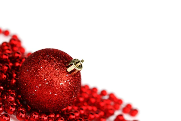Kırmızı Noel top — Stok fotoğraf