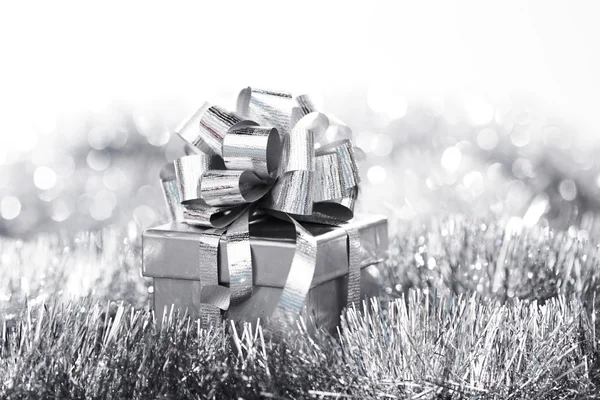 Stříbrné vánoční přání — Stock fotografie