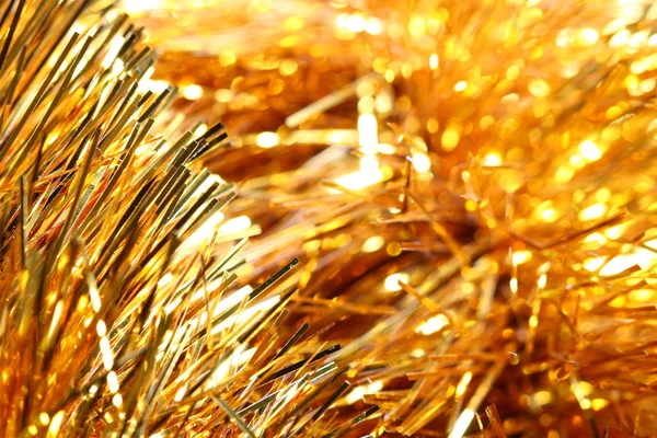 黄金のクリスマスの装飾の背景 — ストック写真