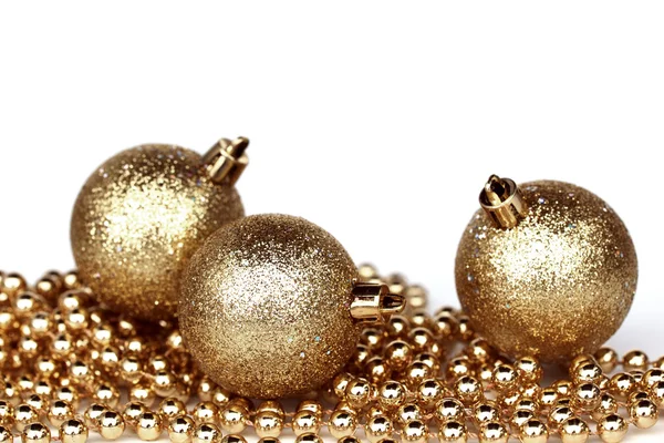Golden christmas ball Stock Picture
