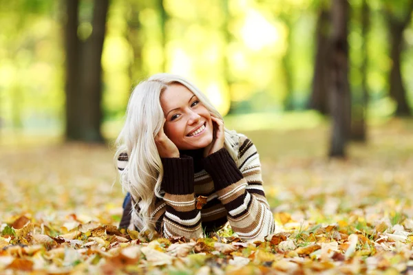 Autumn woman Stock Picture