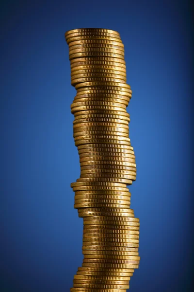 Monedas en azul — Foto de Stock
