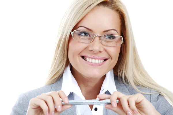 Donna d'affari in occhiali — Foto Stock