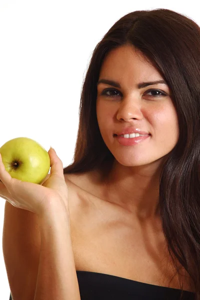 Jeść jabłko — Zdjęcie stockowe