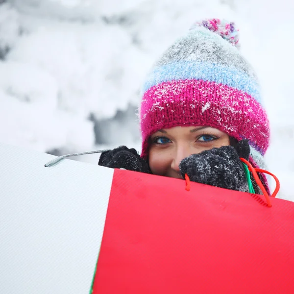 Winter winkelen — Stockfoto