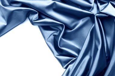 Blue satin isolated clipart