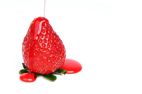 Strawberry in syrup — Stock Photo, Image