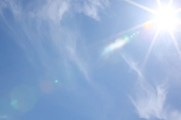 Sun in blue sky — Stock Photo, Image