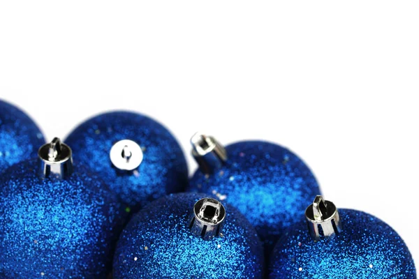 Синій новорічні кулі — стокове фото