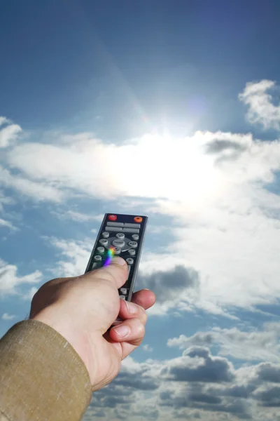 stock image Changing weather with remote control