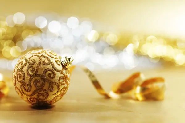 Golden christmas card — Stock Photo, Image