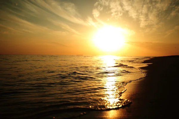 Sonnenuntergang auf dem Meer — Stockfoto