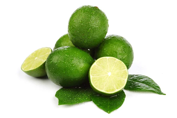 Limes on white Stock Photo