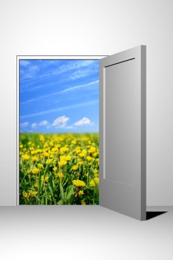 Entrance to green field clipart