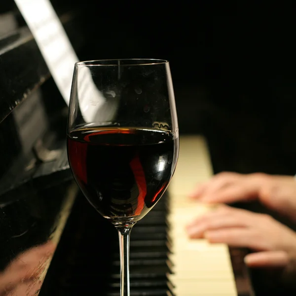 stock image Woman playing piano