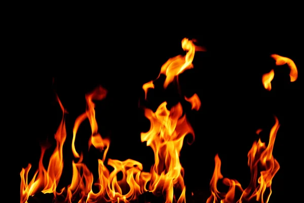 Płomień ognia z bliska — Zdjęcie stockowe