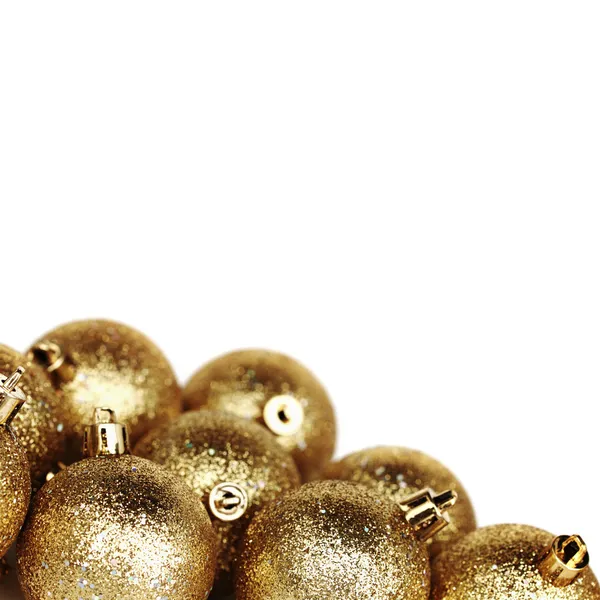 Золотий м'яч Різдво — стокове фото