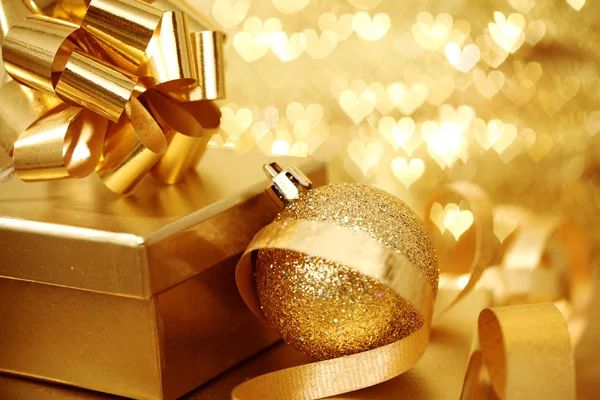 Goldene Weihnachten — Stockfoto